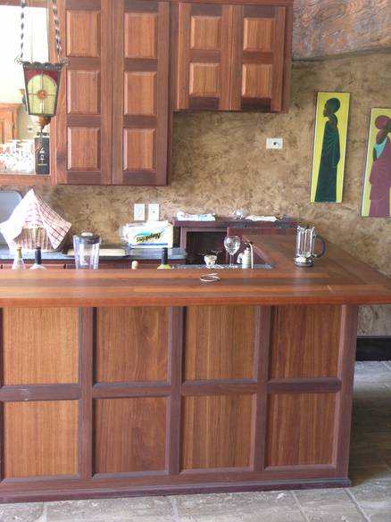 Jarrah Cabinets and Island